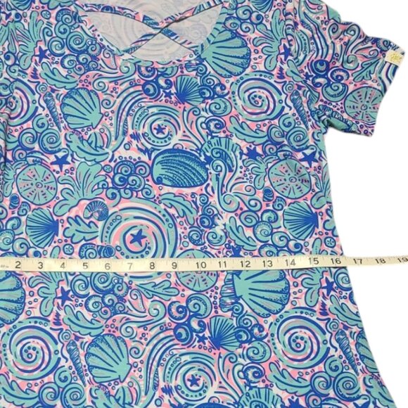 Simply Southern Pink and Blue SWIRLY Top Seashells Beach Small - Picture 11 of 16